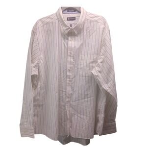 Chaps Classic Fit Oxford Stripe Button Down Shirt Mens 18-18 1/2 36-37